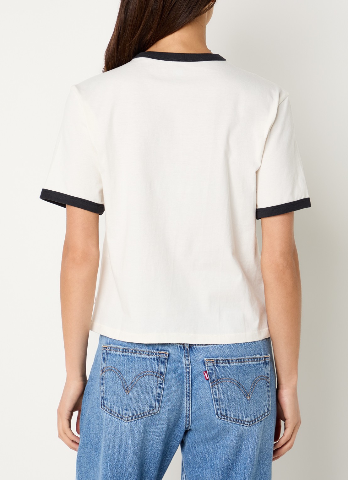 Levi's T-shirt met borduring - achterkant 3 gebroken wit