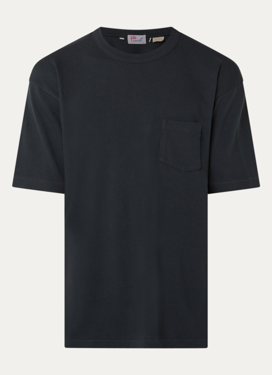 Levi's T-shirt met borstzak - voorkant 2 donkerblauw