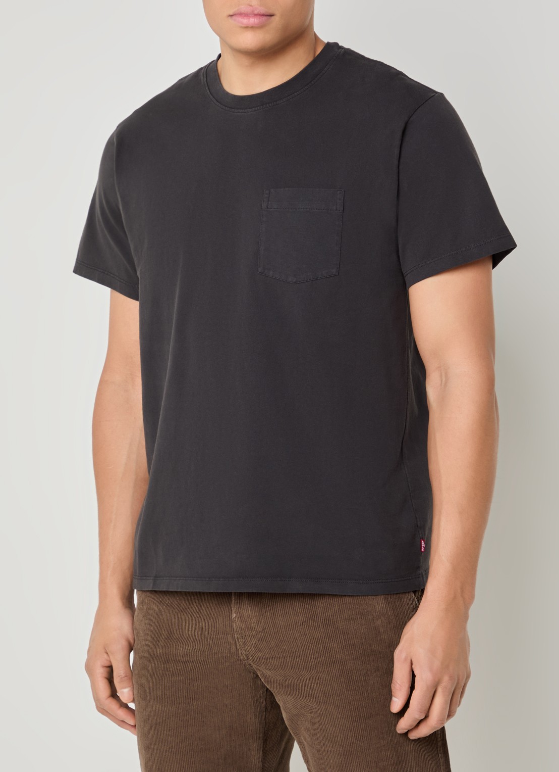 Levi's T-shirt met borstzak - detail 4 zwart