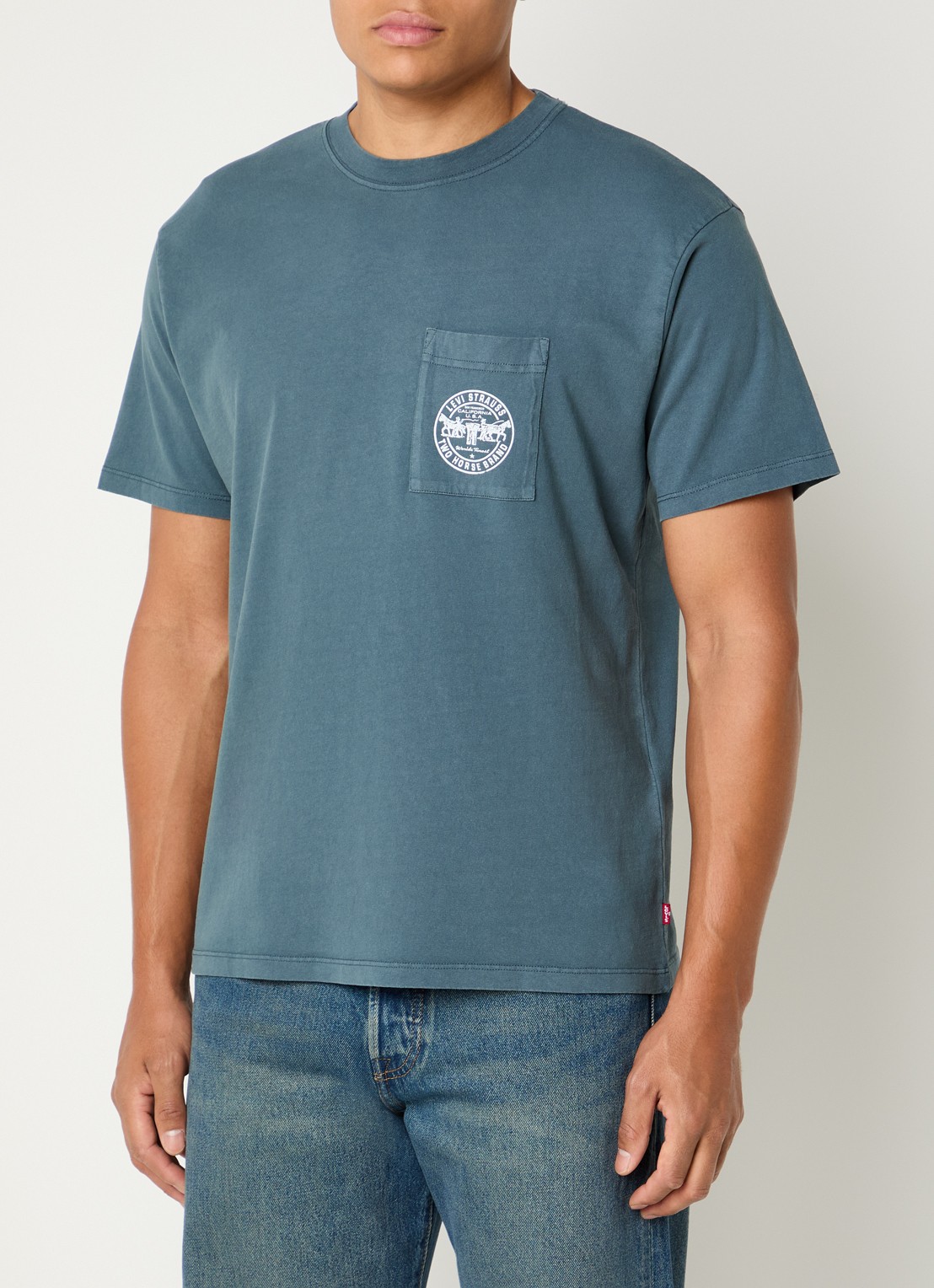 Levi's T-shirt met front- en backprint - achterkant 2 petrol