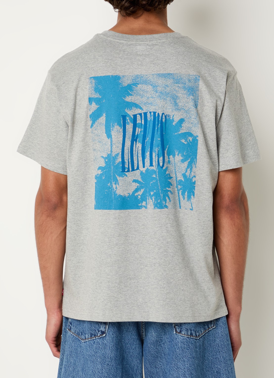Levi's T-shirt met front- en backprint - detail 3 grijsmele