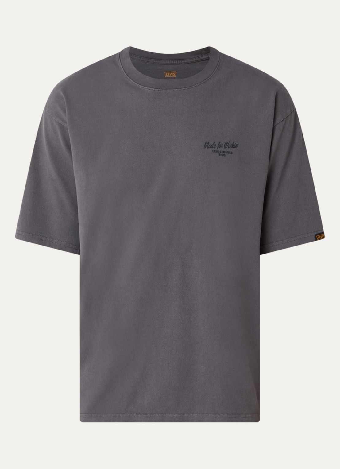 Levi's T-shirt met front- en backprint - voorkant 2 grijs