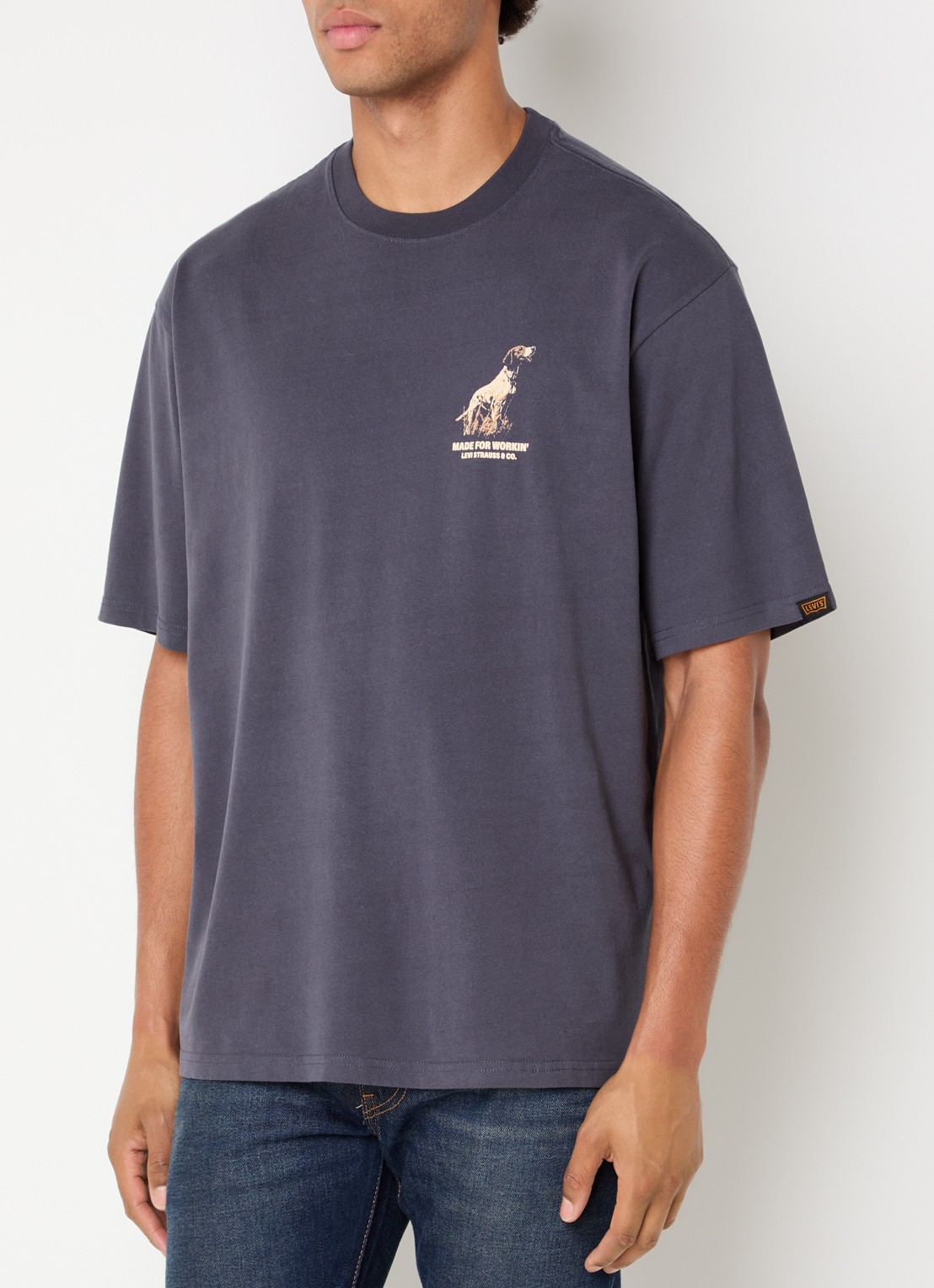 Levi's T-shirt met front- en backprint - achterkant 4 donkergrijs