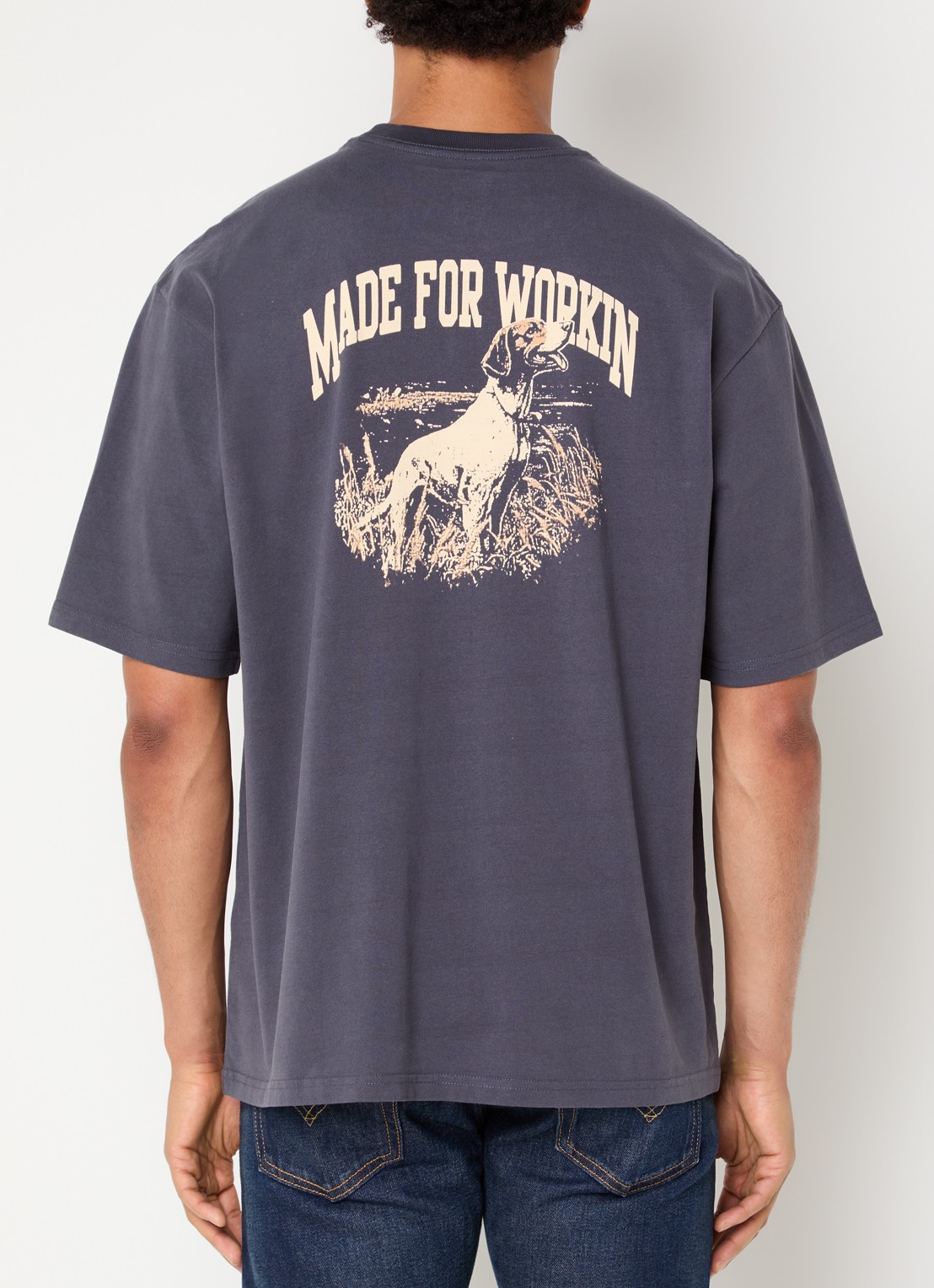 Levi's T-shirt met front- en backprint - detail donkergrijs