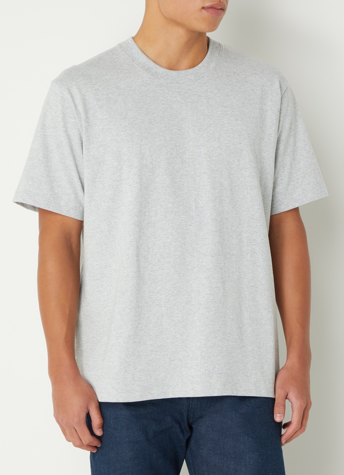 Levi's T-shirt met gemêleerd dessin - detail grijsmele