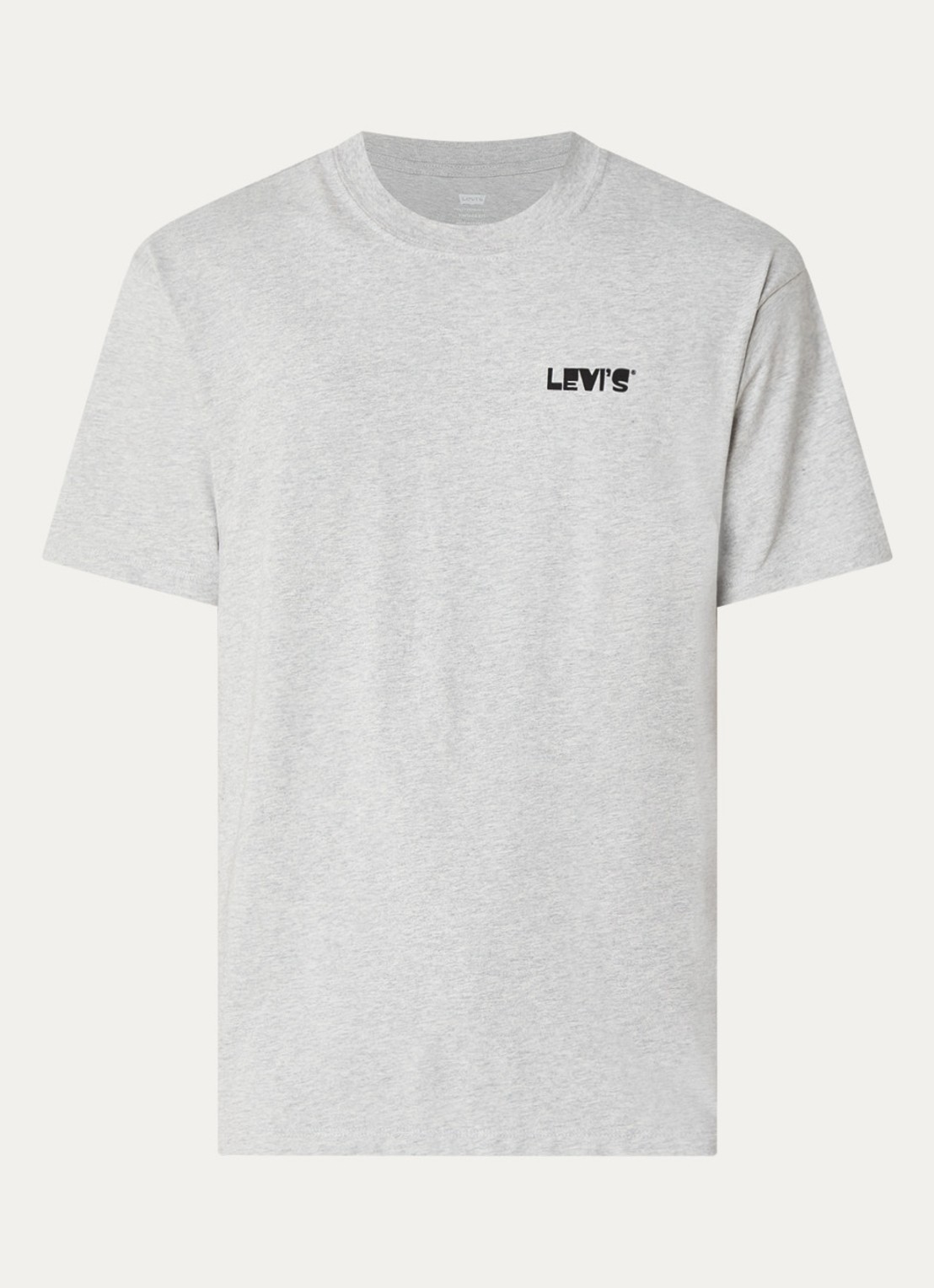 Levi's T-shirt met logo- en backprint - voorkant 3 grijs