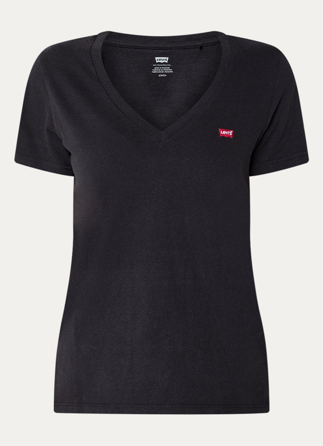 Levi's T-shirt met logo - voorkant 3 zwart