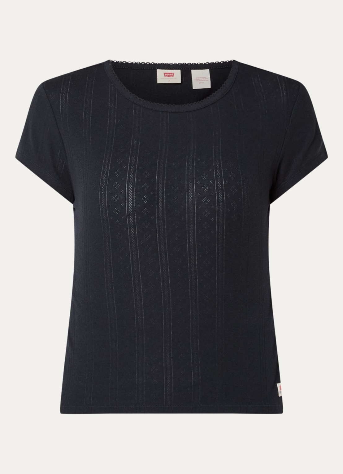 Levi's T-shirt met logo - voorkant zwart