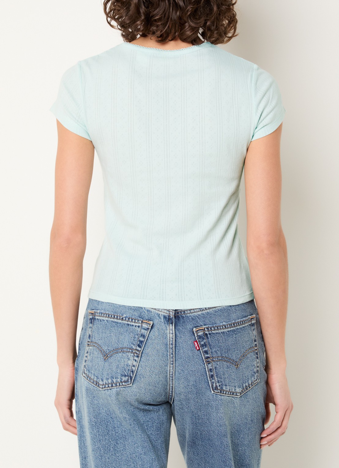 Levi's T-shirt met logo - achterkant 2 mint