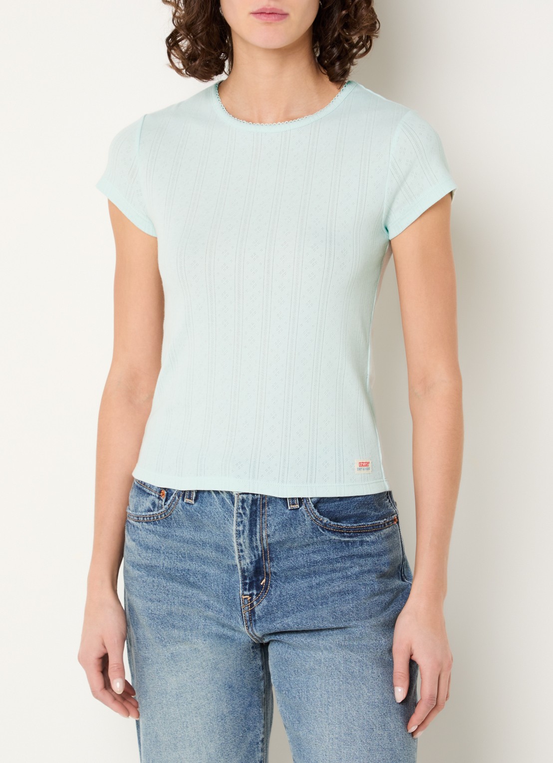 Levi's T-shirt met logo - detail mint