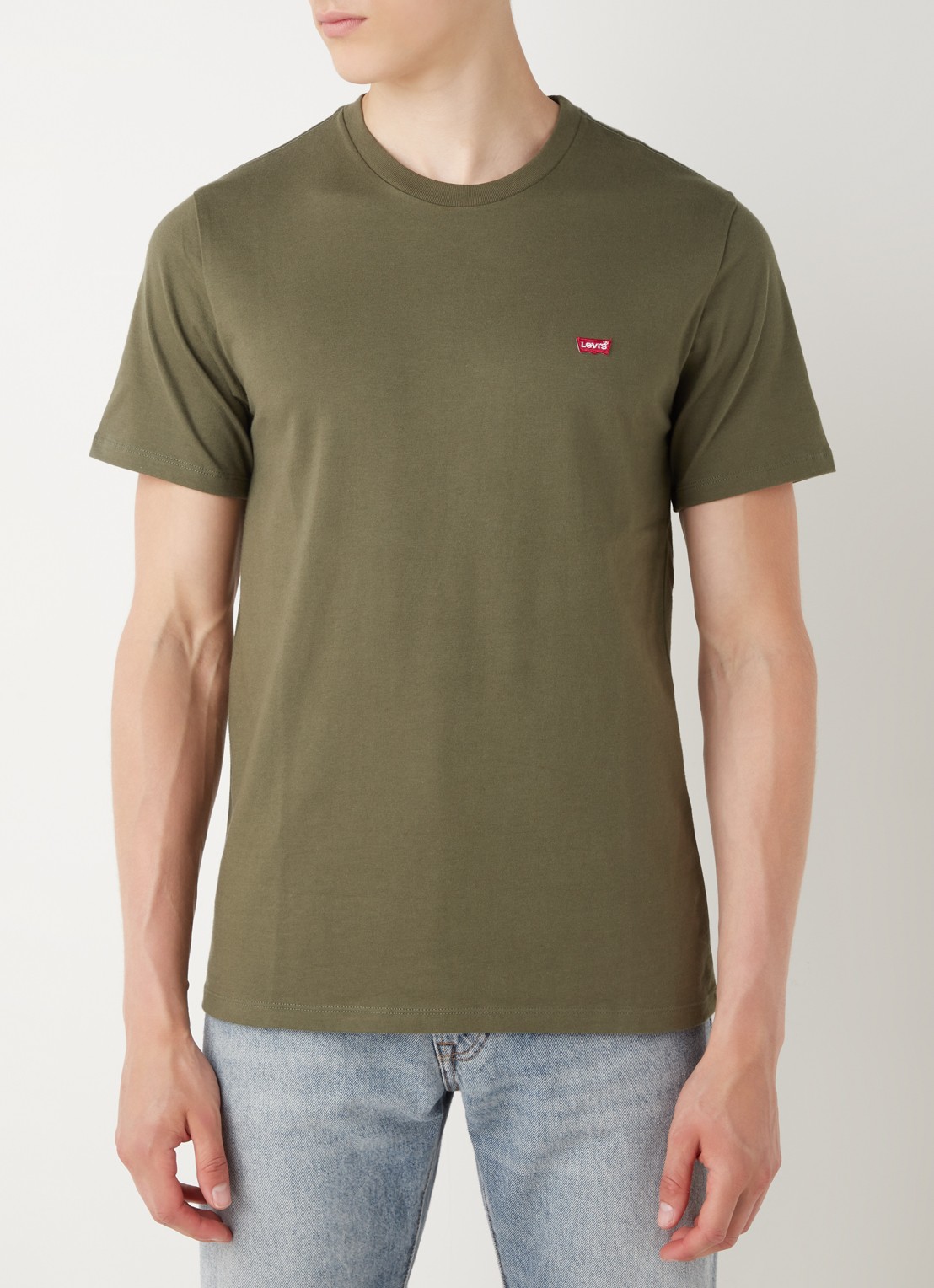 Levi's T-shirt met logo - detail groen