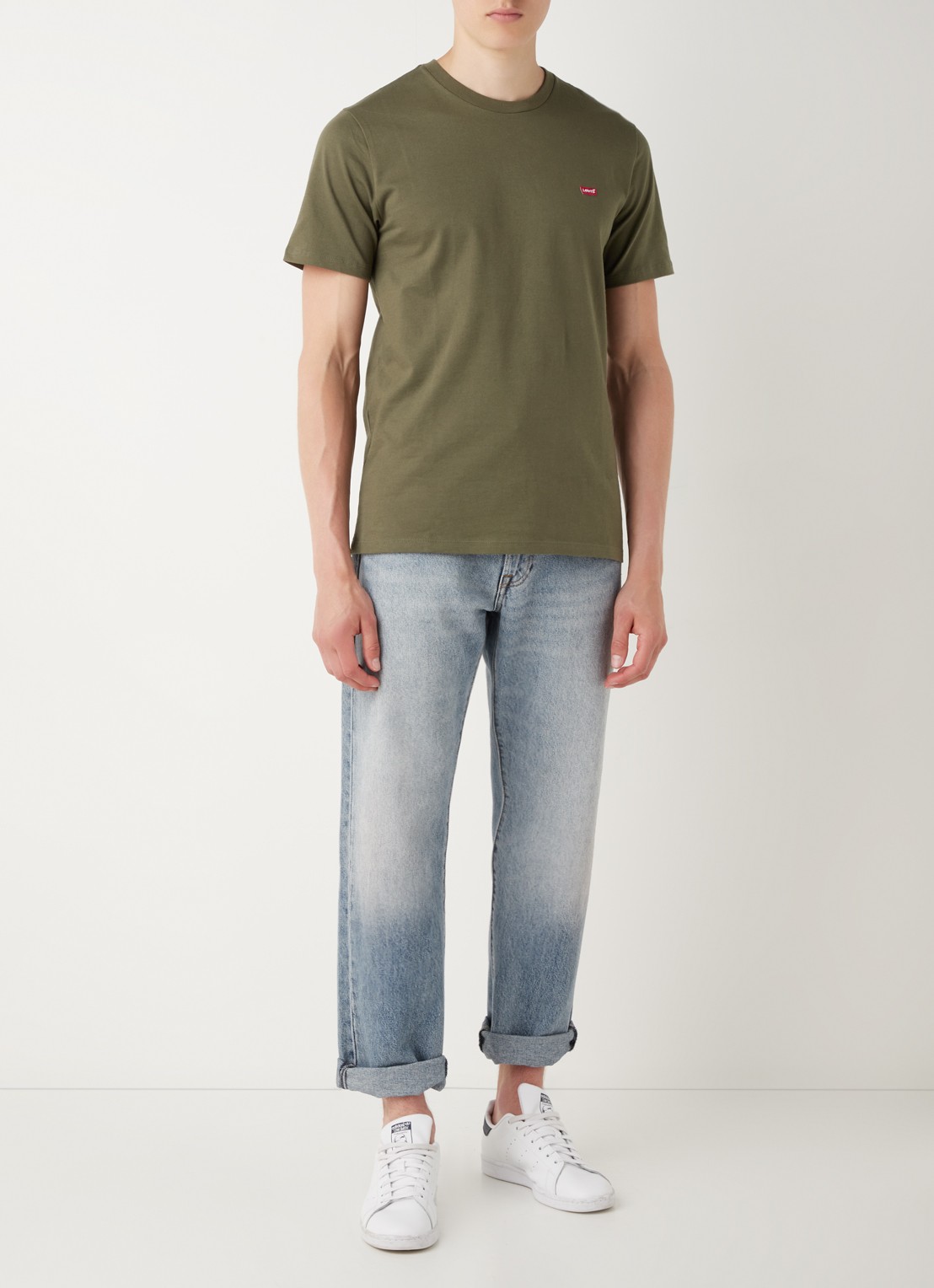 Levi's T-shirt met logo - voorkant 4 groen