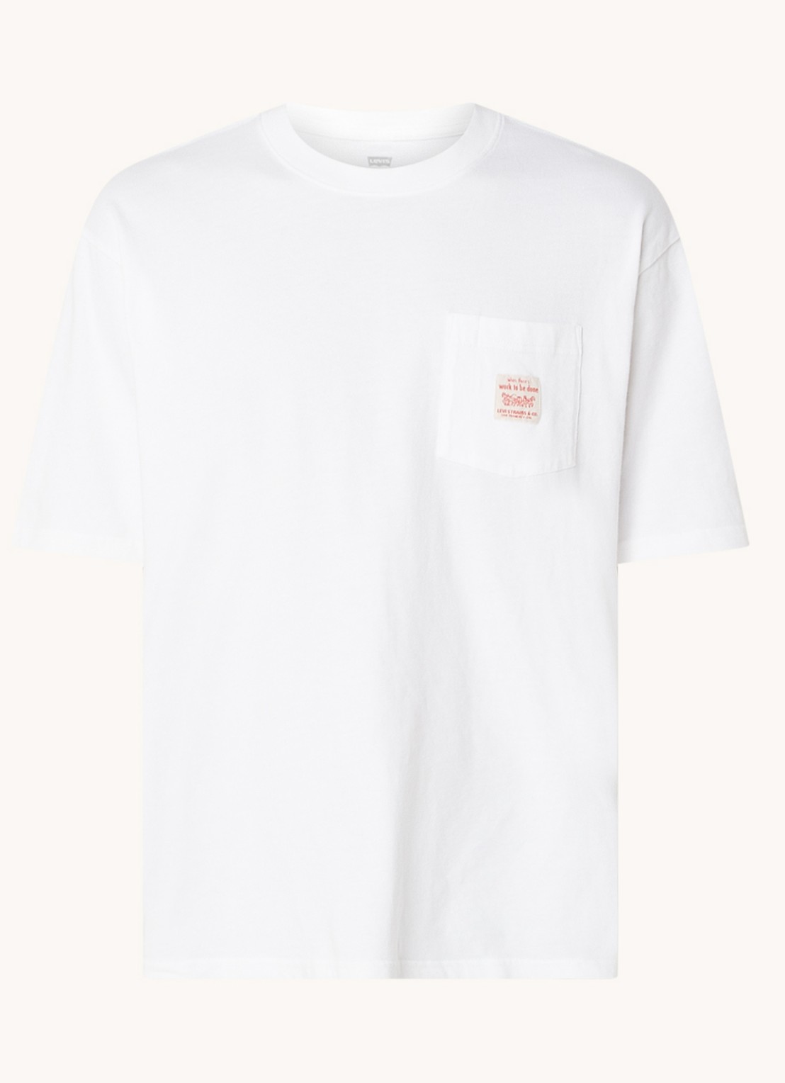 Levi's T-shirt met logo - voorkant 2 wit