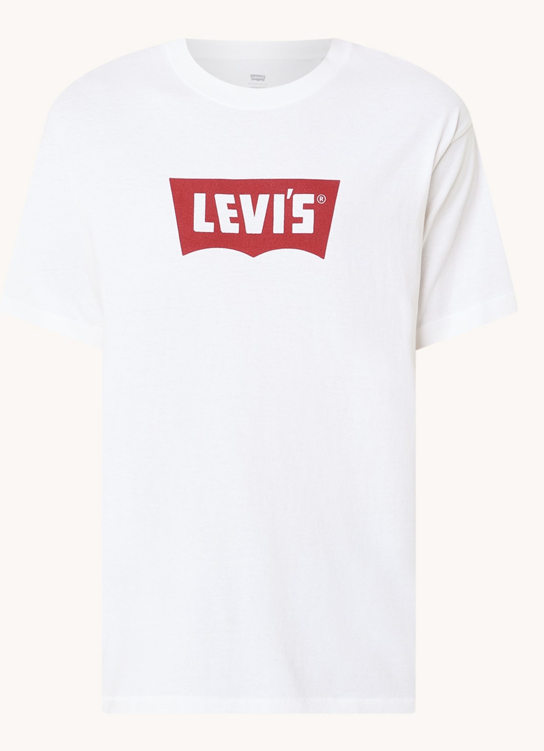 Levi's T-shirt met logo - voorkant 2 wit