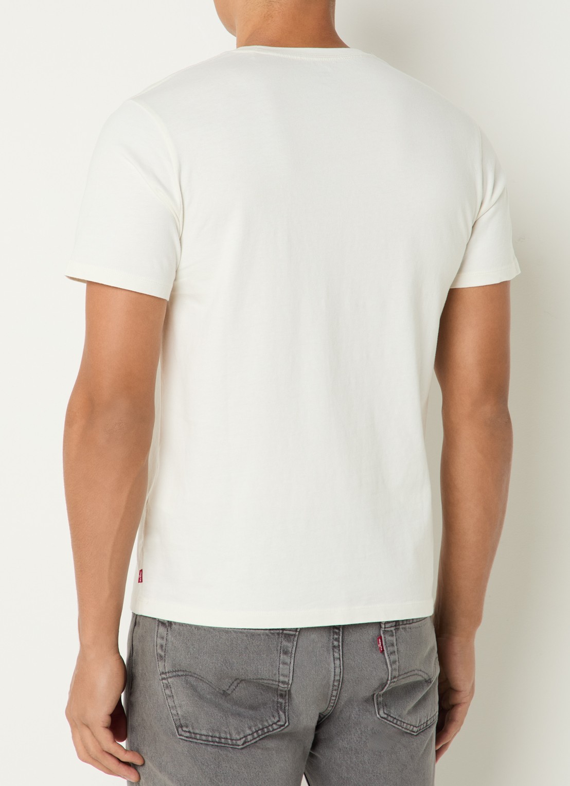 Levi's T-shirt met logo - achterkant gebroken wit