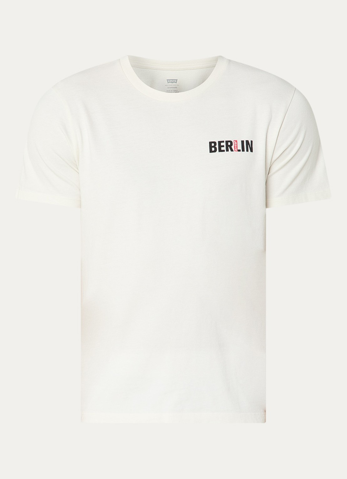 Levi's T-shirt met logo - voorkant 2 gebroken wit