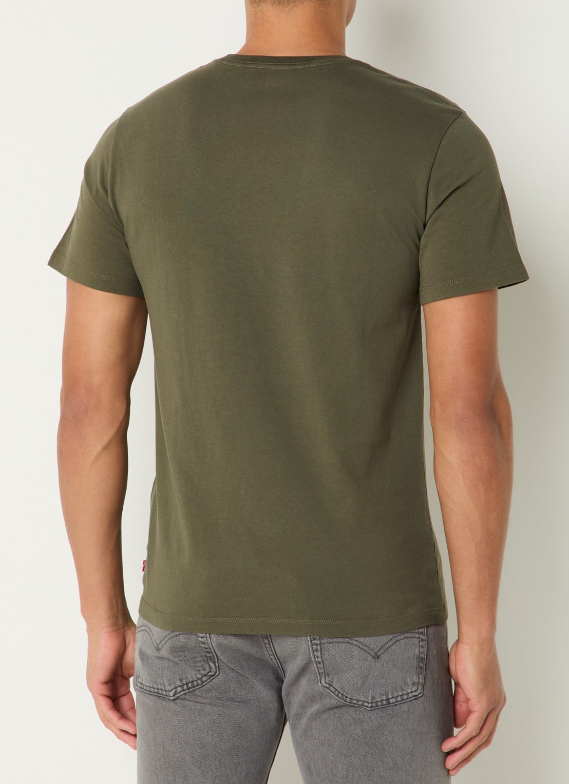Levi's T-shirt met logo - achterkant 4 legergroen