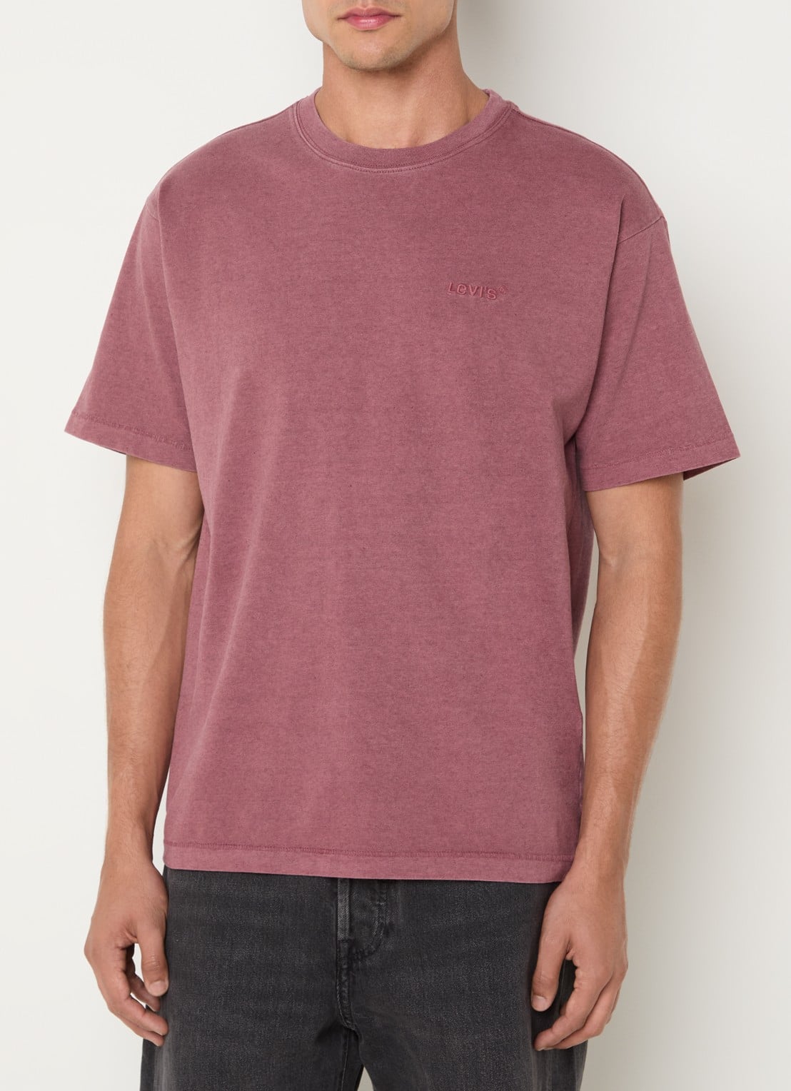 Levi's T-shirt met logo - detail 2 steenrood