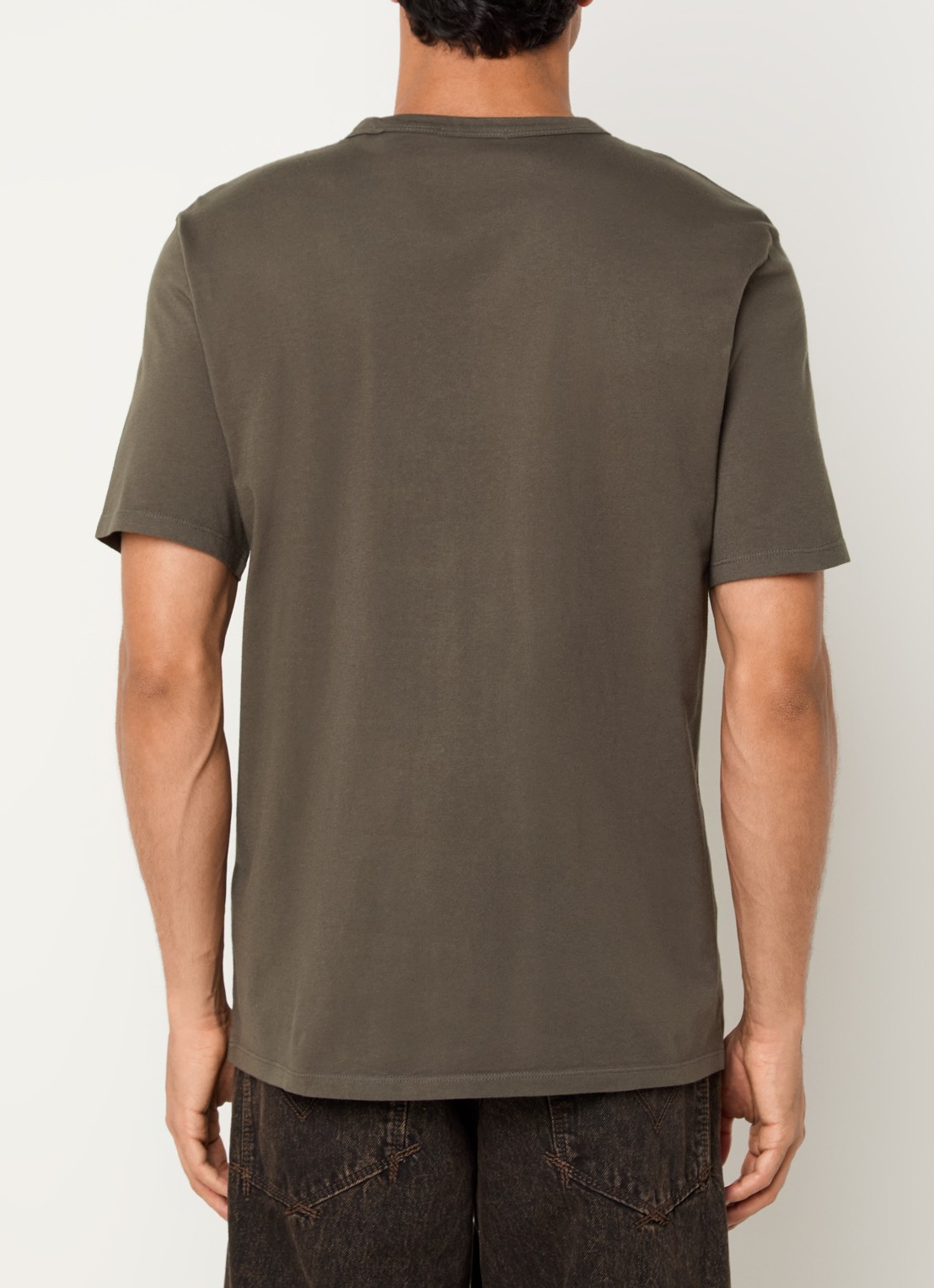 Levi's T-shirt met logo - achterkant olijfgroen