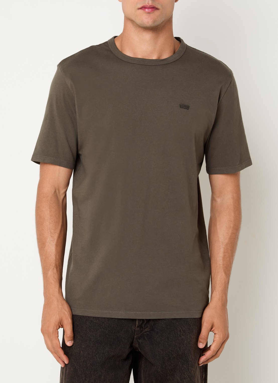 Levi's T-shirt met logo - detail 2 olijfgroen