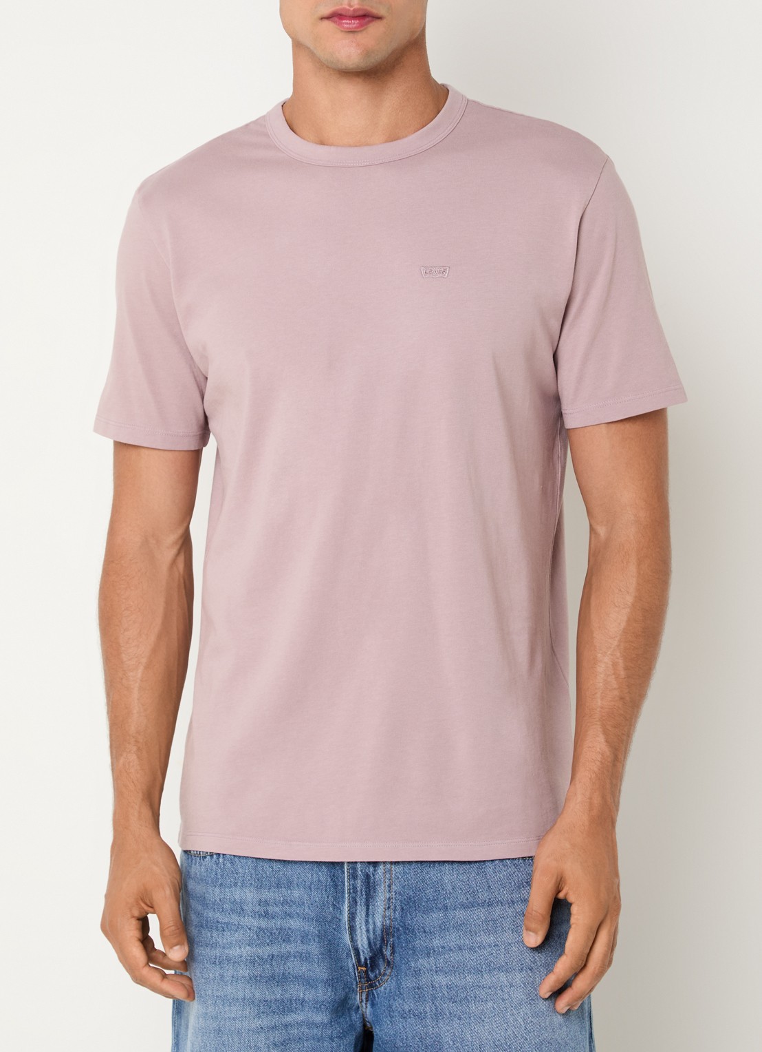 Levi's T-shirt met logo - detail oudroze