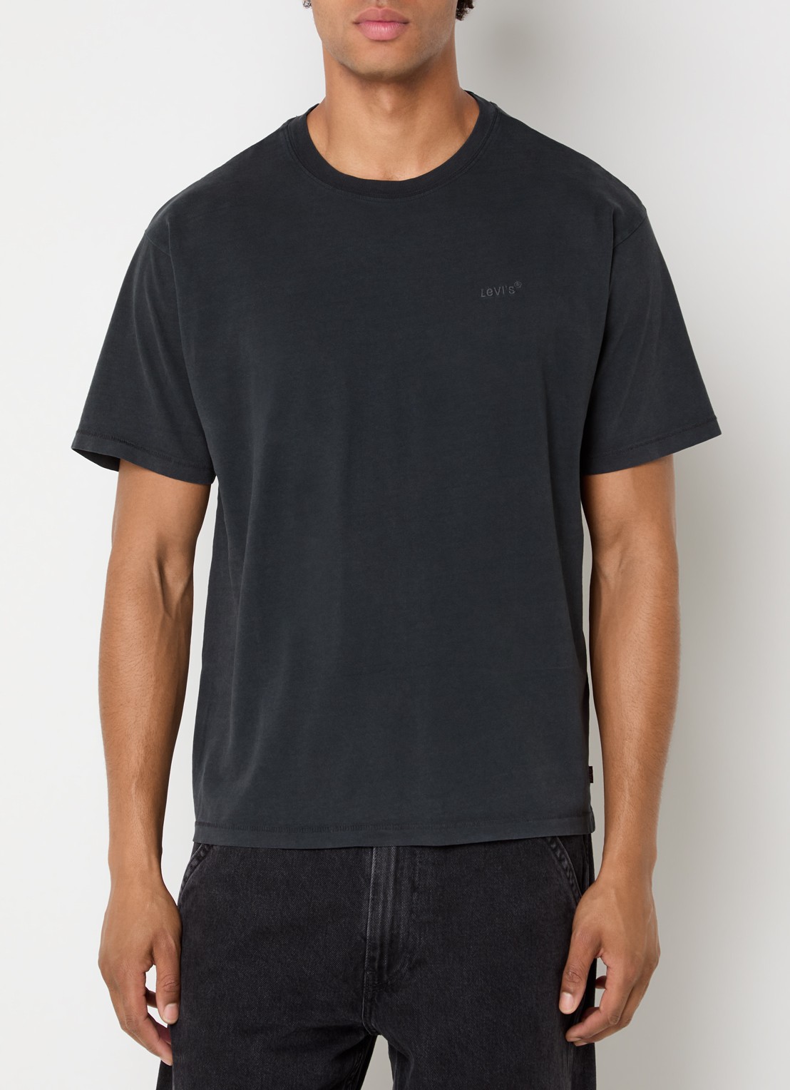 Levi's T-shirt met logo - detail antraciet