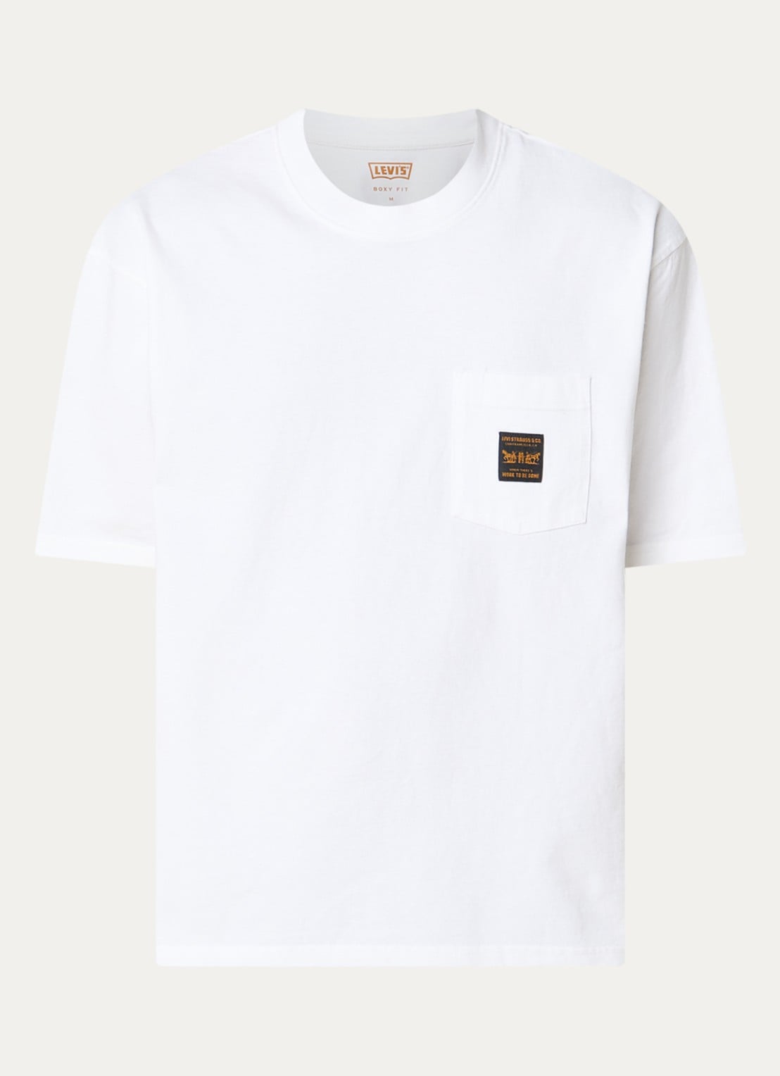 Levi's T-shirt met logo - voorkant wit