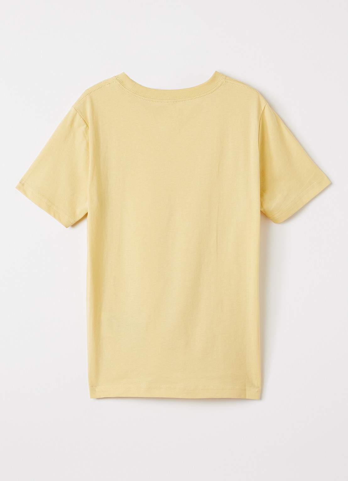Levi's T-shirt met logoborduring - voorkant 2 okergeel