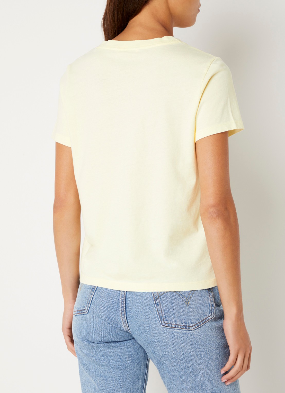 Levi's T-shirt met logoborduring - achterkant 4 lichtgeel