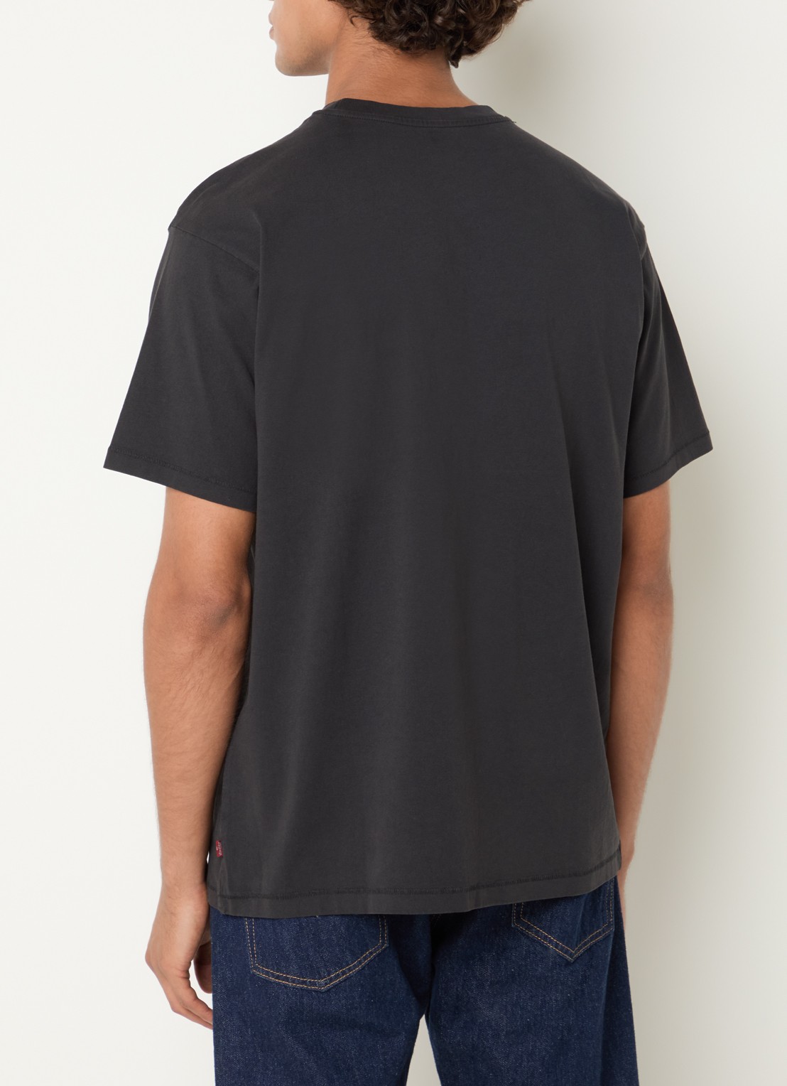 Levi's T-shirt met logoborduring - achterkant 4 zwart