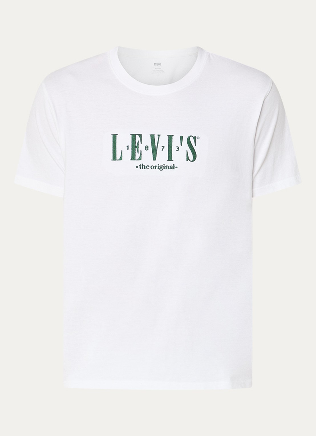 Levi's T-shirt met logoborduring - voorkant 3 wit