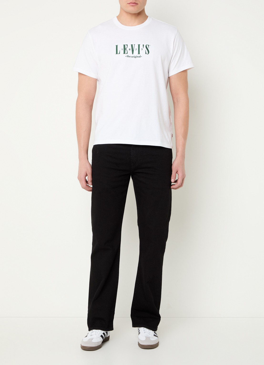 Levi's T-shirt met logoborduring - voorkant 4 wit