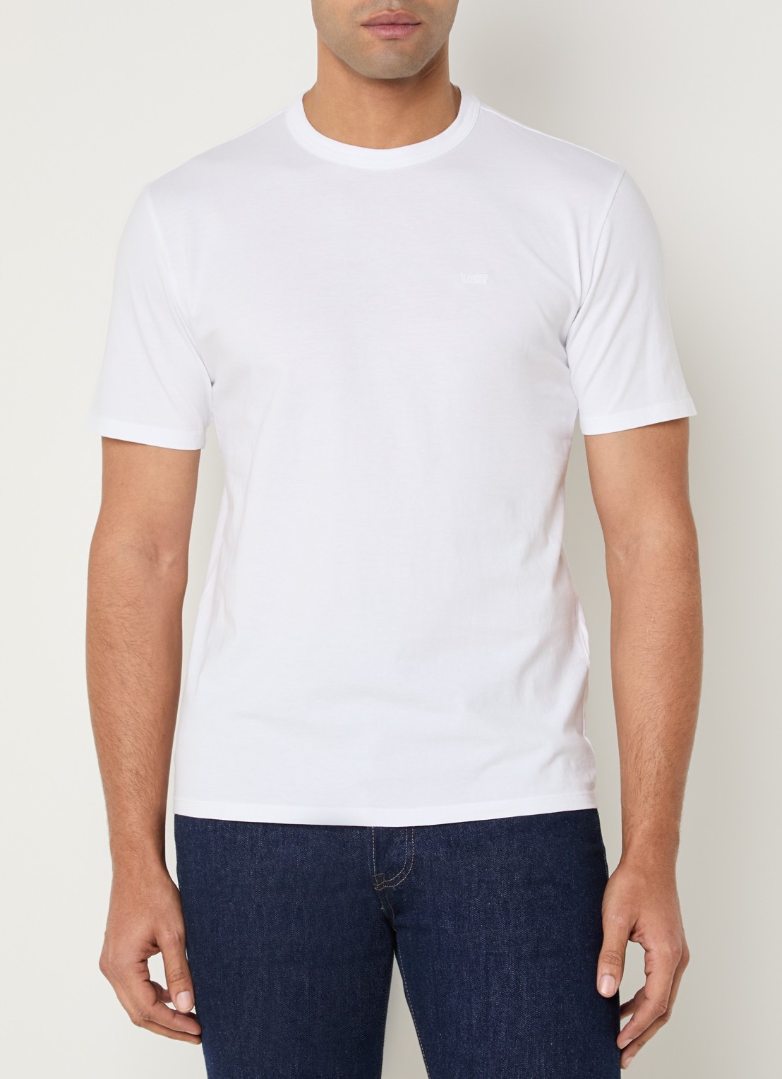 Levi's T-shirt met logoborduring - detail 2 wit