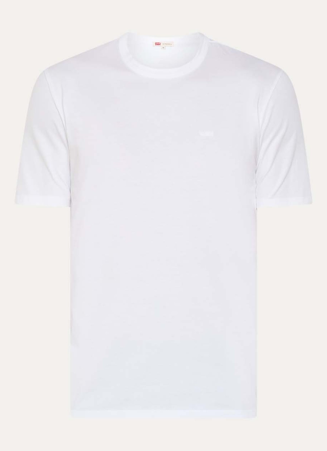 Levi's T-shirt met logoborduring - voorkant 3 wit