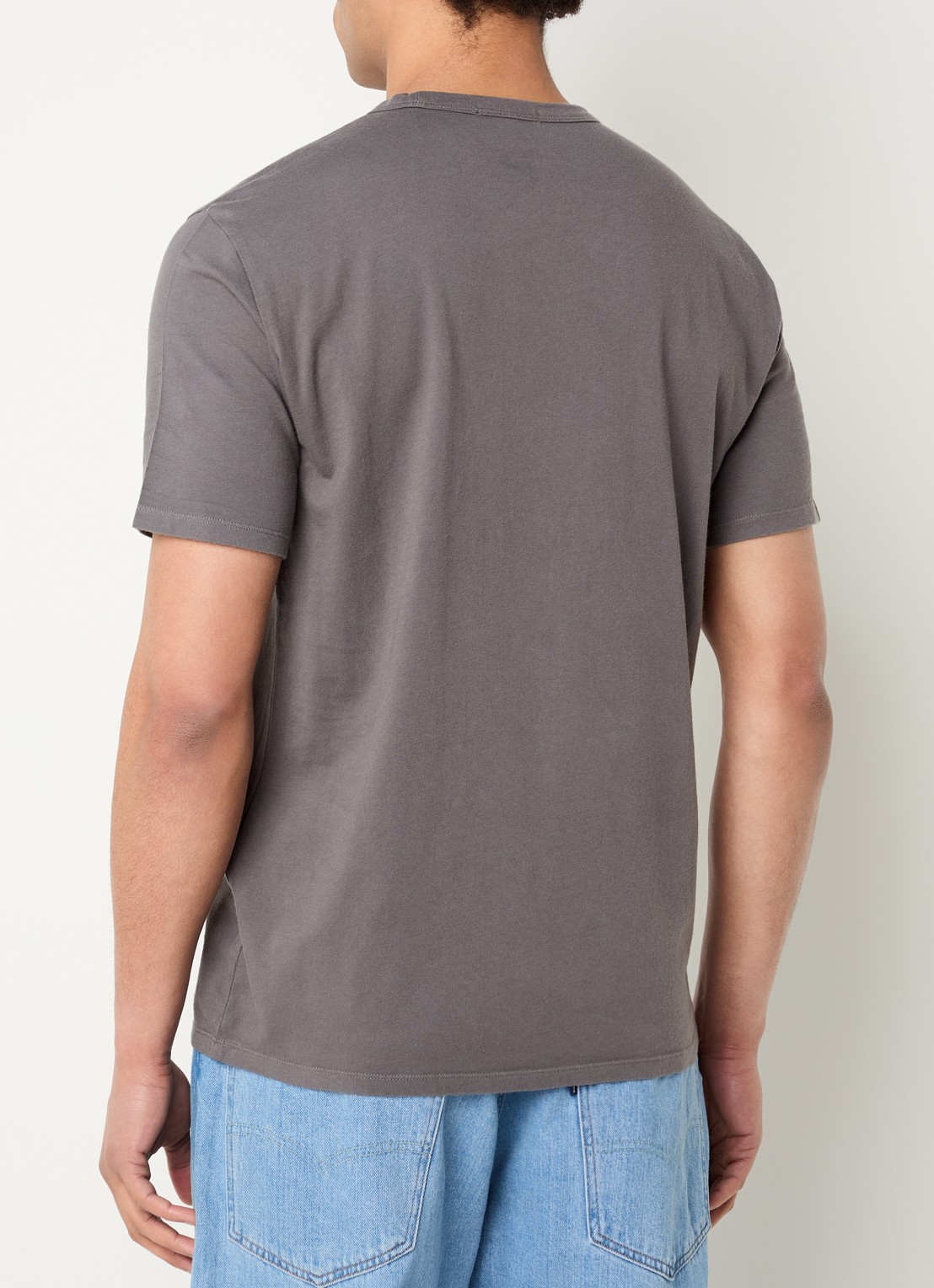 Levi's T-shirt met logoborduring - achterkant 4 donkergrijs