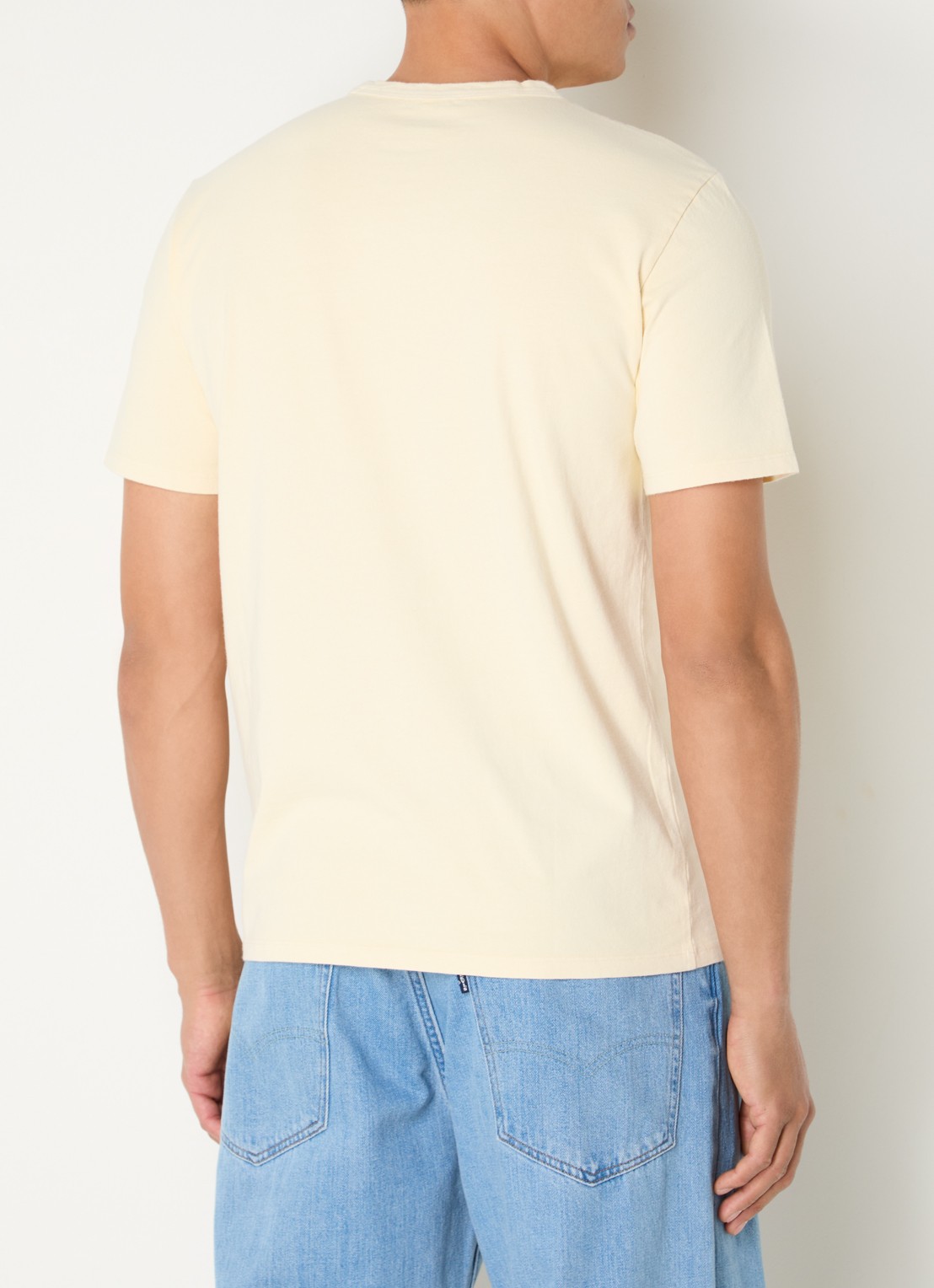 Levi's T-shirt met logoborduring - achterkant 4 lichtgeel