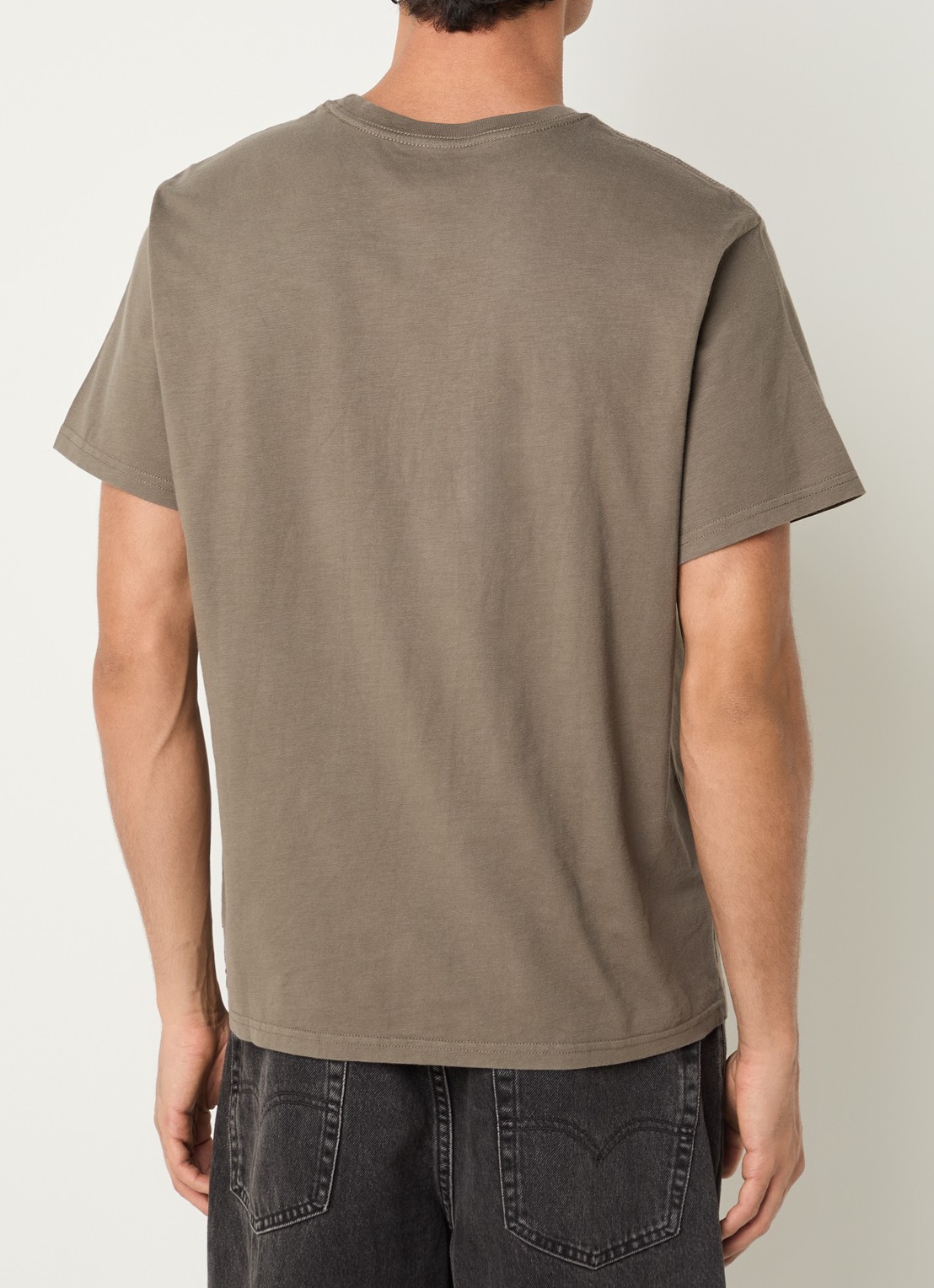 Levi's T-shirt met logoborduring - achterkant 4 bronsgroen