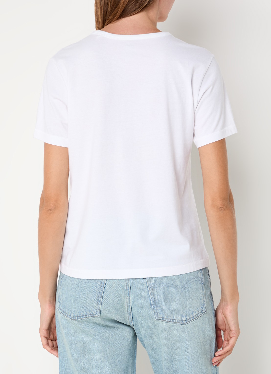 Levi's T-shirt met logoprint en stretch - achterkant wit