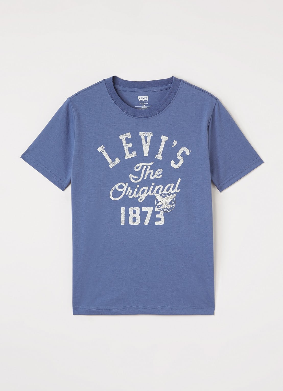 Levi's T-shirt met logoprint - voorkant royalblauw