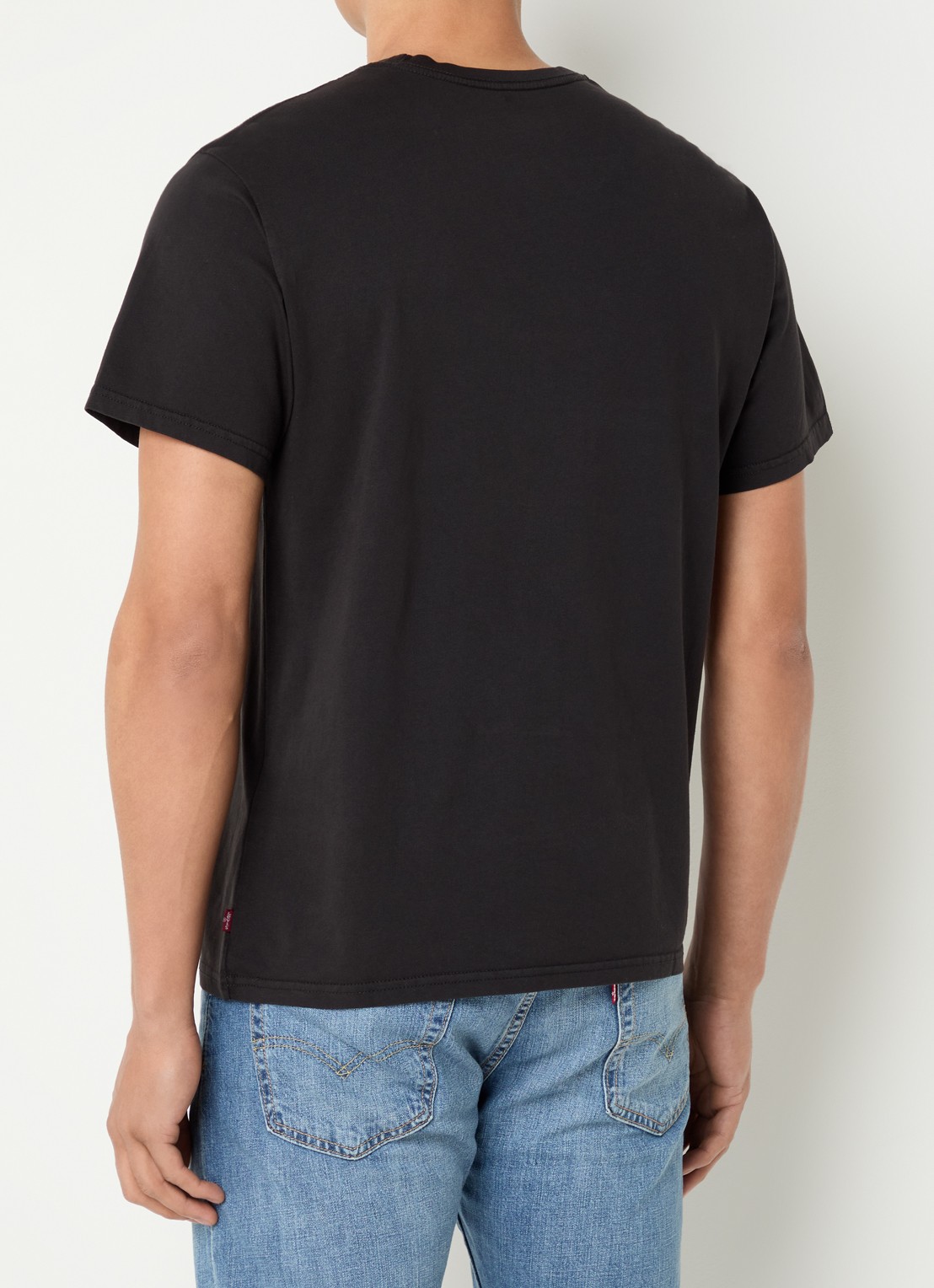Levi's T-shirt met logoprint - achterkant zwart