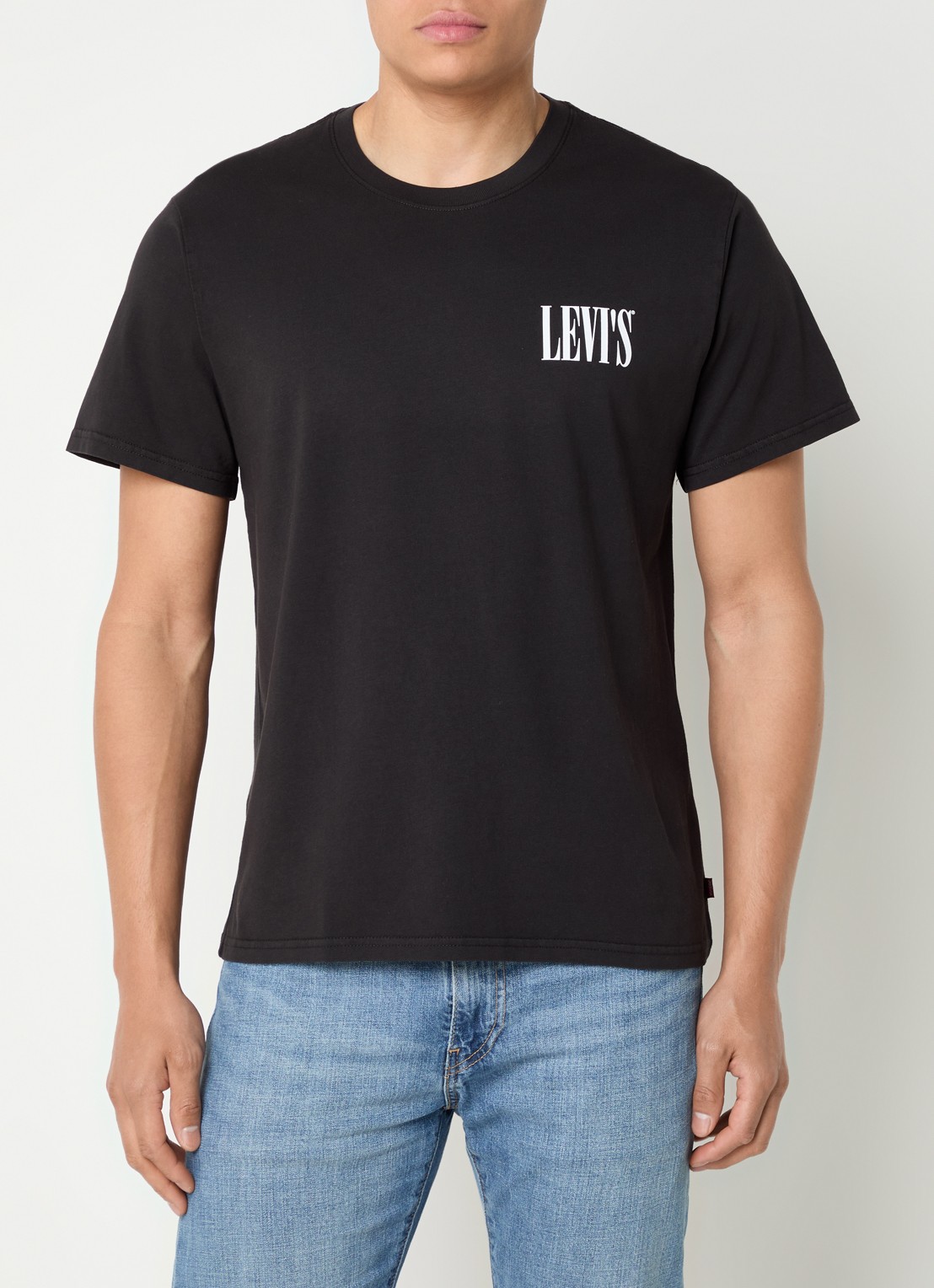 Levi's T-shirt met logoprint - detail 2 zwart