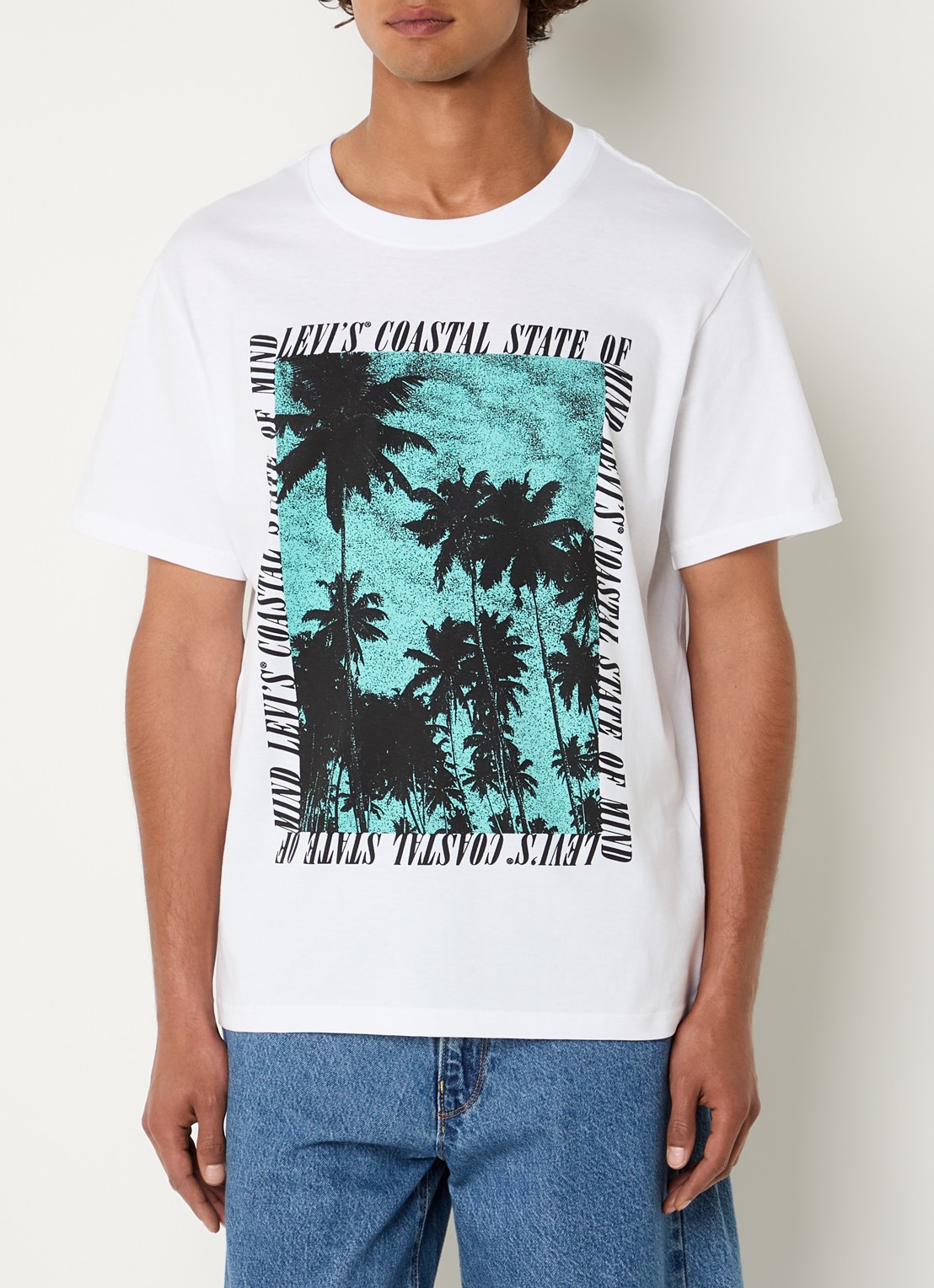 Levi's T-shirt met logoprint - detail 4 wit