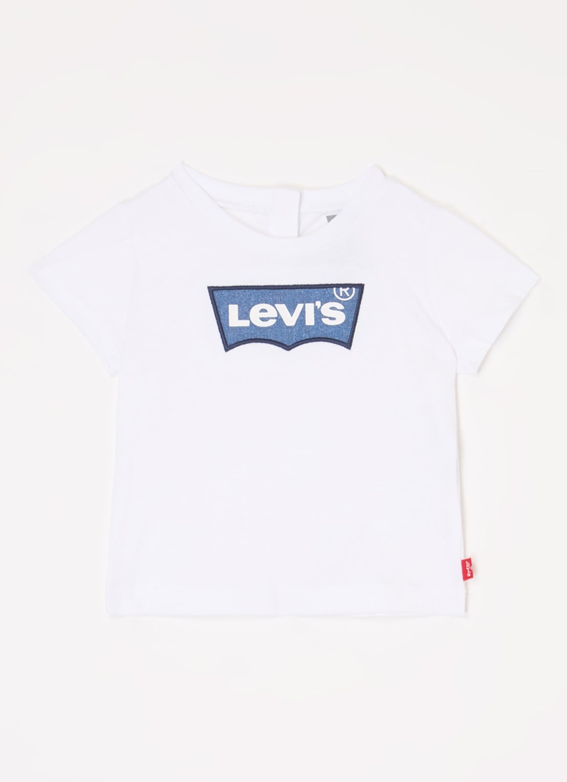 Levi's T-shirt met logoprint - voorkant wit