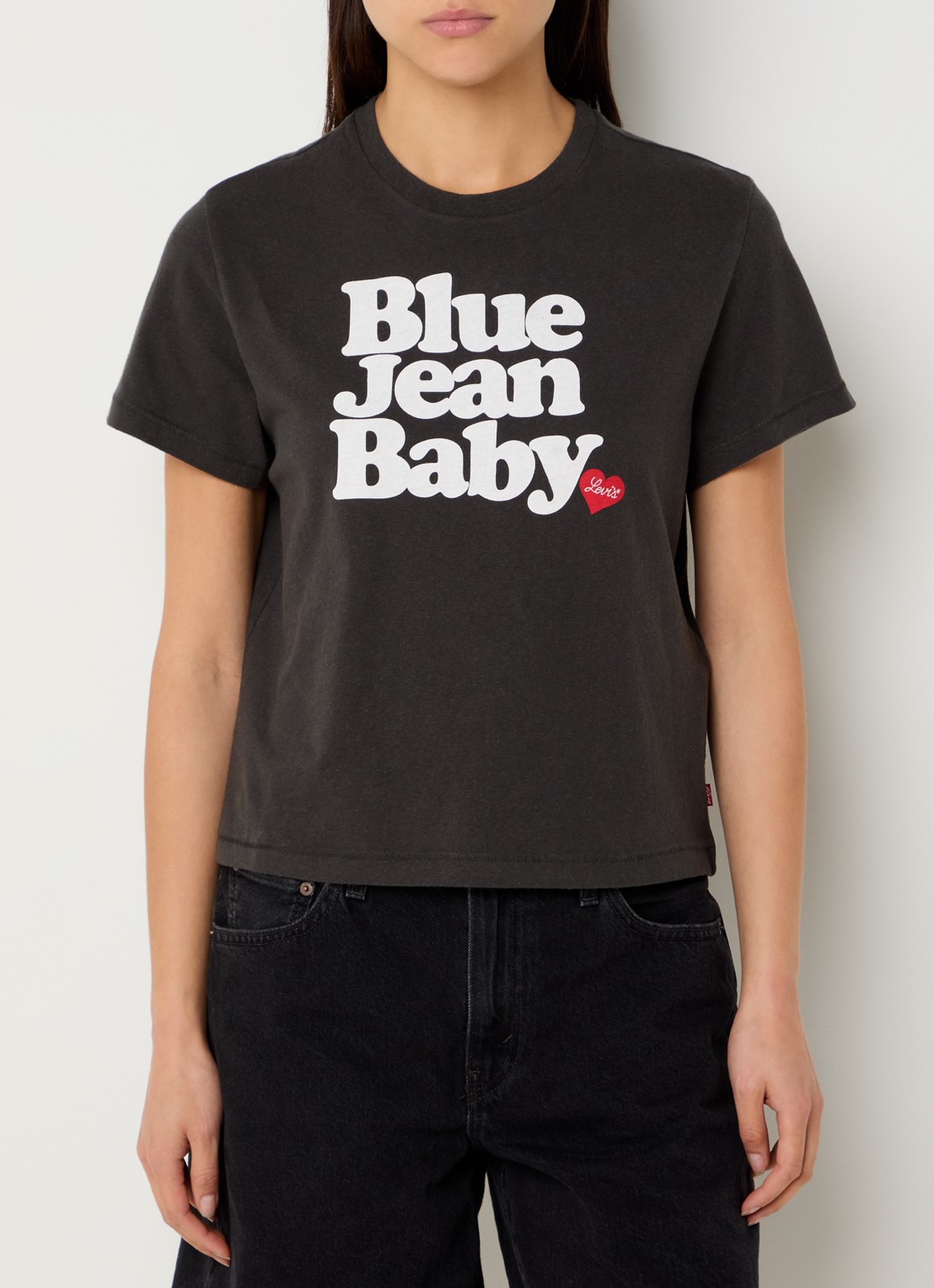 Levi's T-shirt met print - detail donkergroen