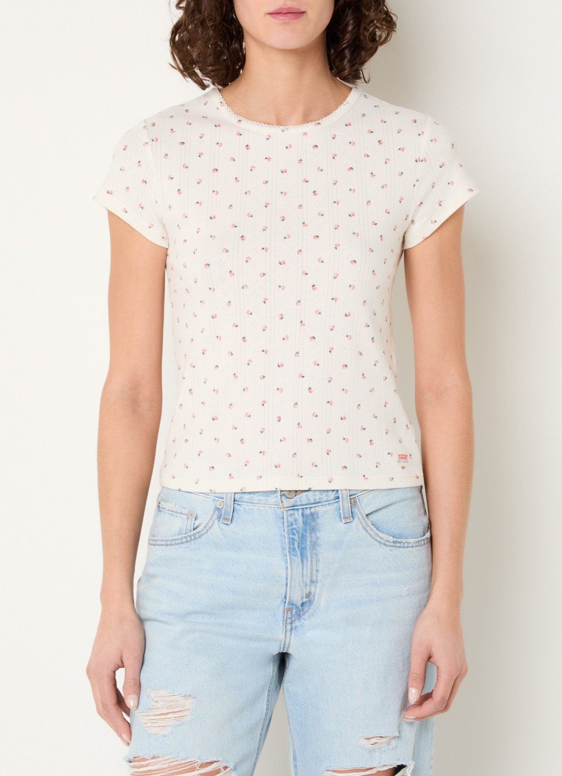 Levi's T-shirt met print - detail 2 wit
