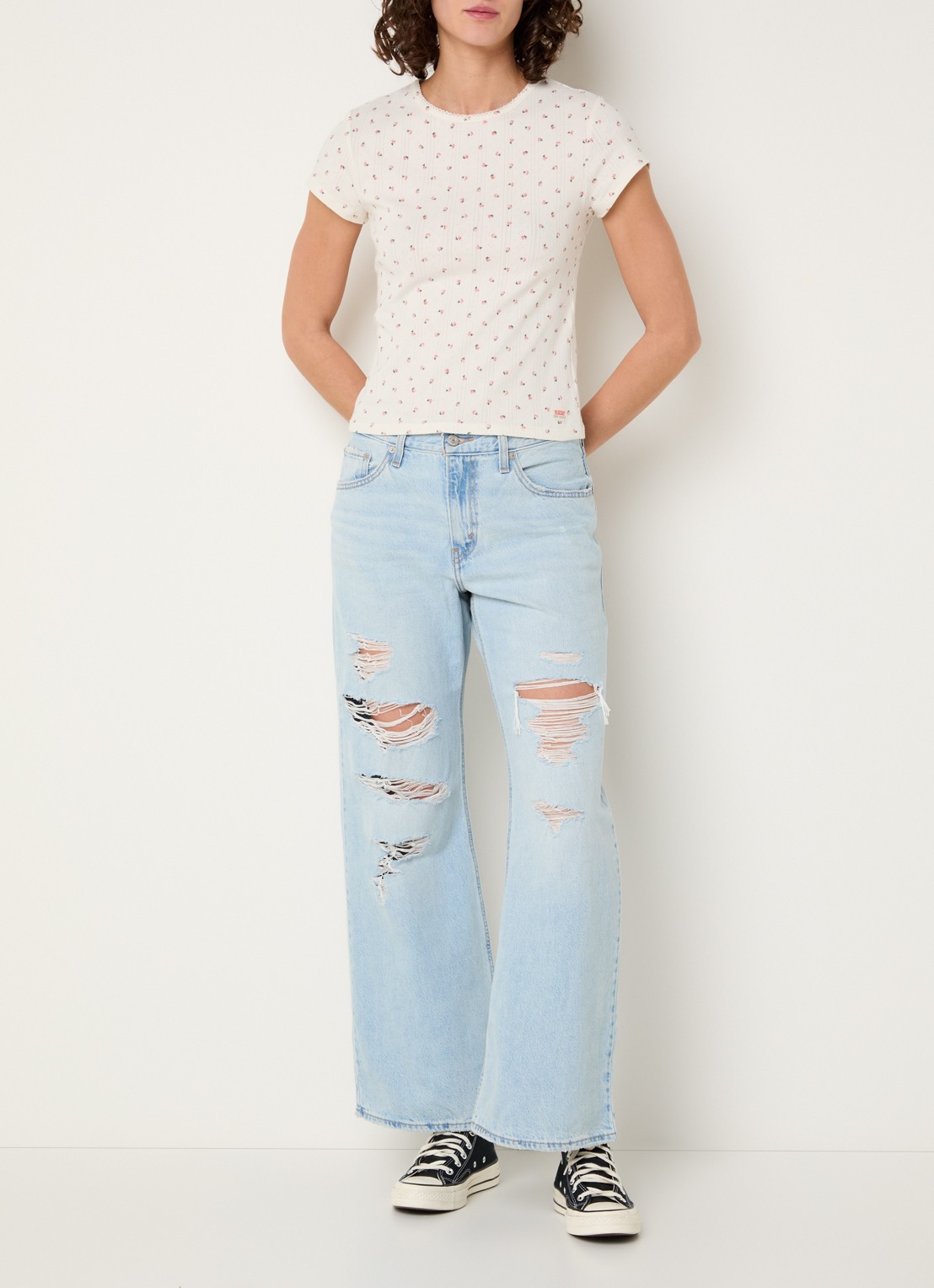 Levi's T-shirt met print - voorkant 4 wit