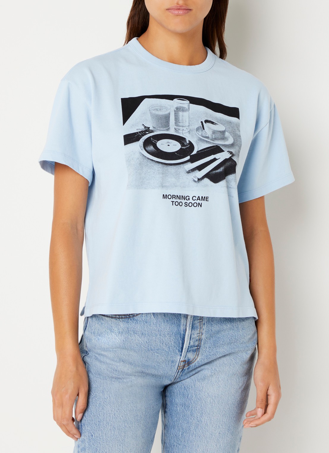 Levi's T-shirt met print - detail 4 lichtblauw