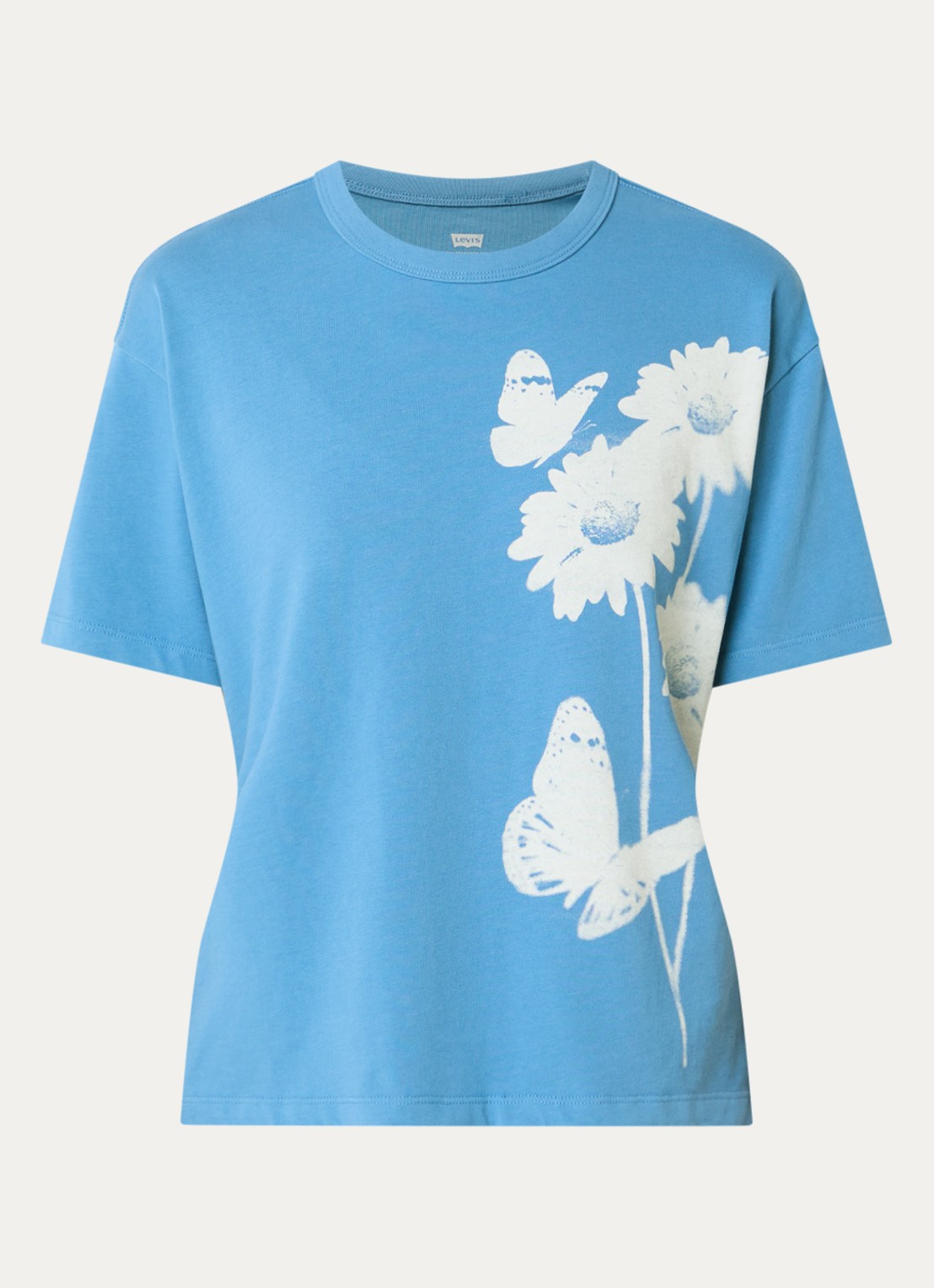 Levi's T-shirt met print - voorkant blauw