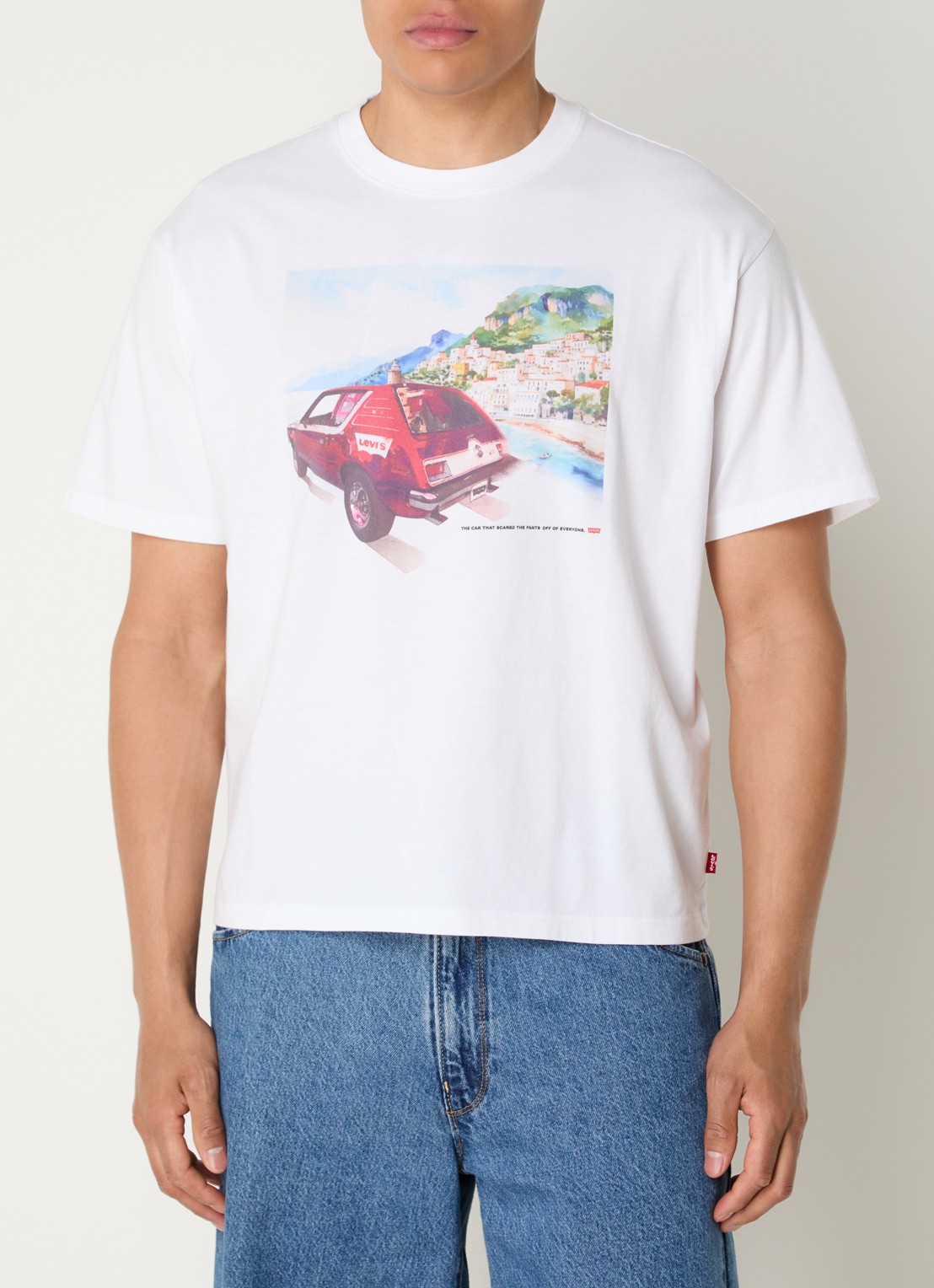 Levi's T-shirt met print - detail 2 wit