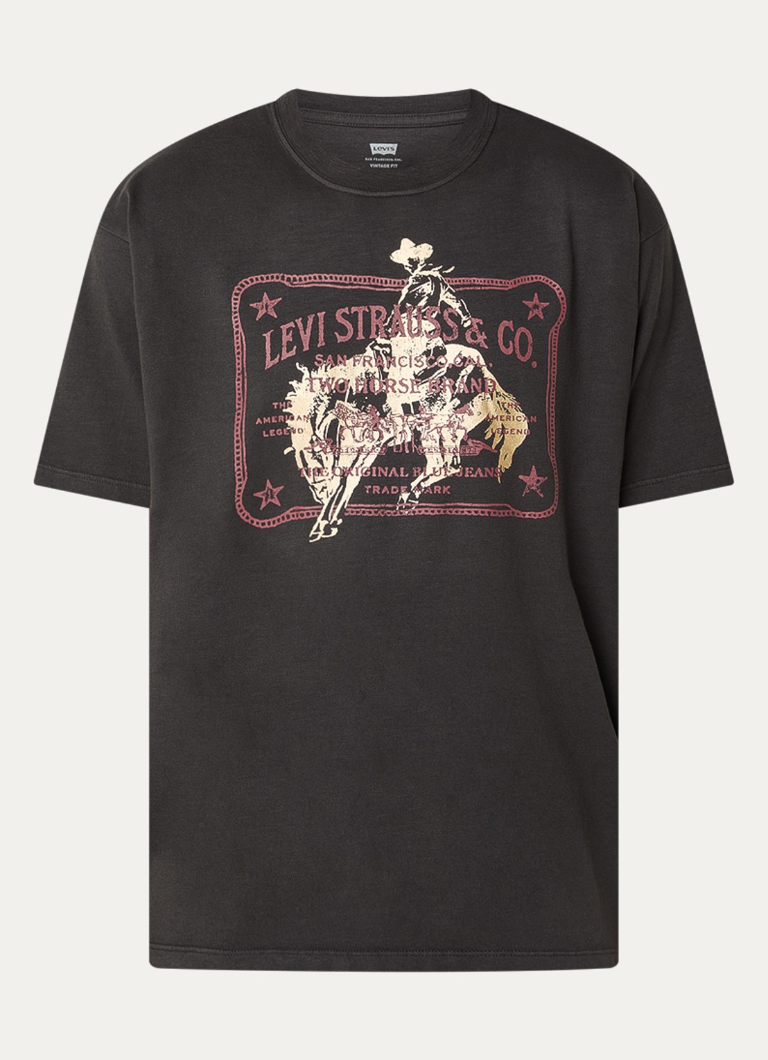 Levi's T-shirt met print - voorkant 3 antraciet